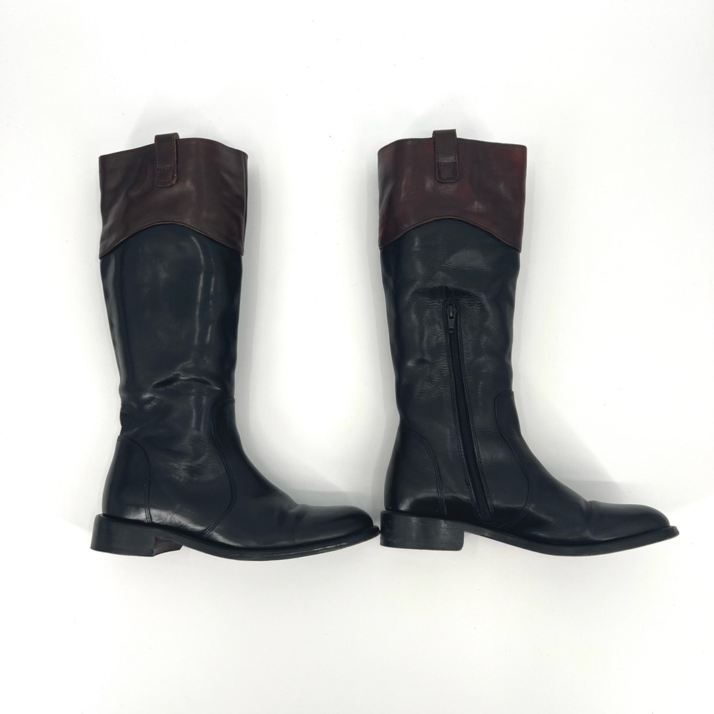 Leather Riding Tall Boots Equestrian Style Fall Johnston & Murphy Vero Cuoio 8 M